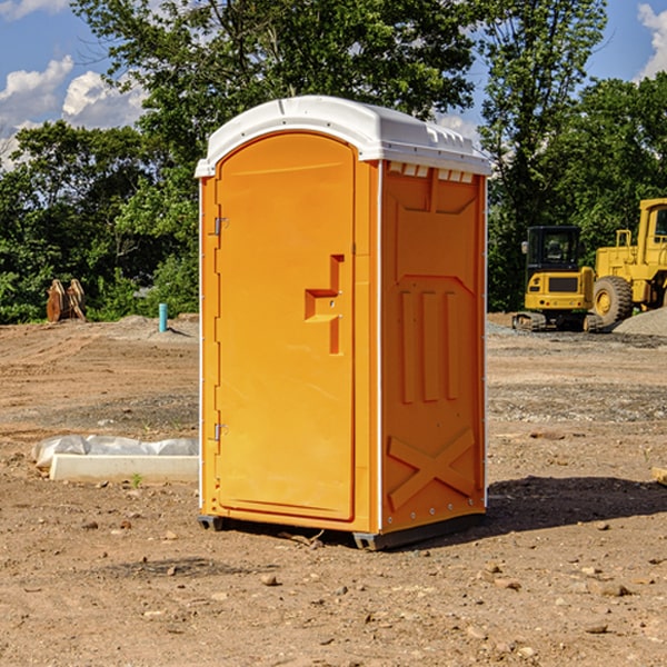 how often are the porta potties cleaned and serviced during a rental period in Tylersburg